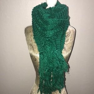 Green winter scarf